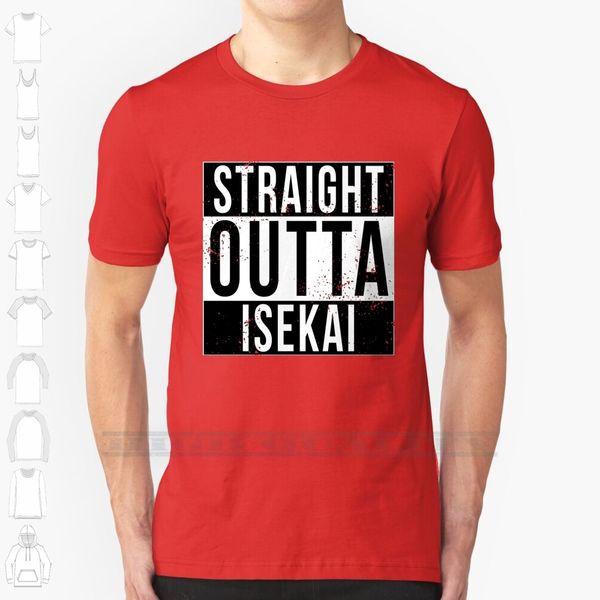 

straight outta isekai настраиваемый дизайн печати для мужчин женщины хлопок new cool тройника рубашки большого размера 6xl аниме манга зесэ