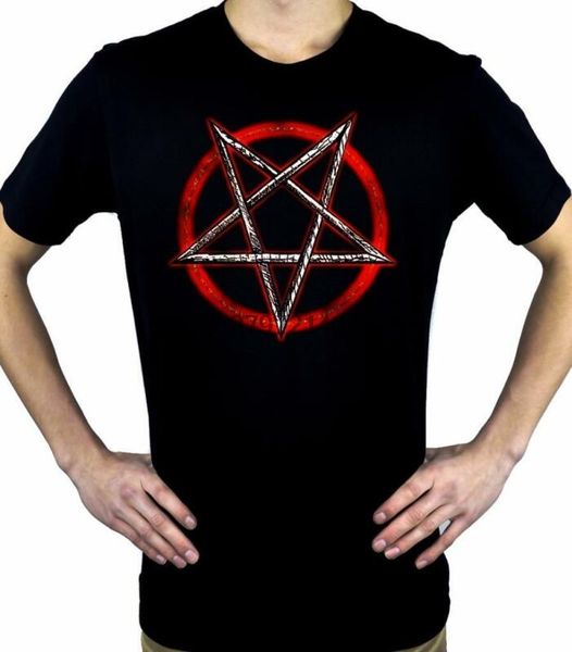 

inverted pentagram men's t-shirt occult clothing goth punk metal thrash satanic