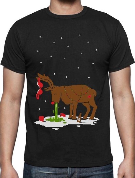 

xmas reindeer hangover funny ugly christmas party t-shirt gift idea