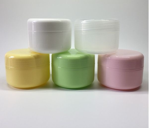 

packing bottles 100g round empty plastic cream jar with lids inner cap 100ml plastic jar pot cosmetic container