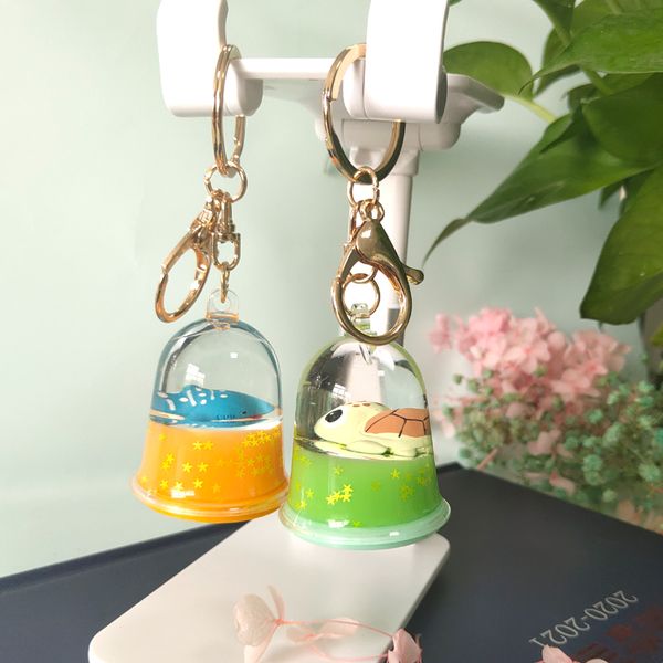 

acrylic bell shape into oil key chain into oil gifts handicraft