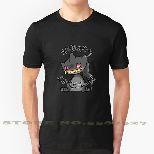 

banette - nobody loves me ( white ) graphic custom funny tshirt nintendo game freak gamefreak banette shuppet gastly