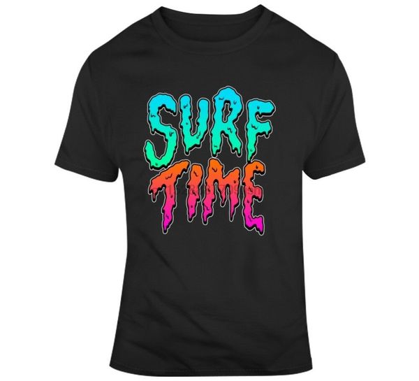 

hawaii california surf time surfing ride the wave beach fun t-shirt