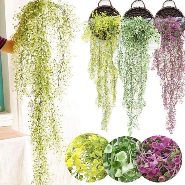 

decorative flowers & wreaths artificial fake silk flower vine garden decoration hanging garland plant plants home wedding decor