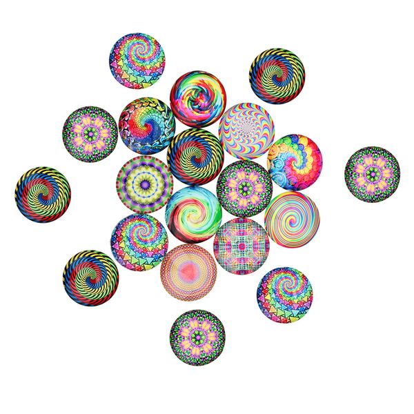 

20pcs flower pattern glass dome flatback cabochon embellishment scrapbooking