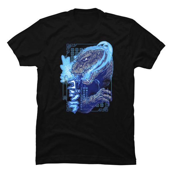 

vintage fashion new t-shirts harajuku kaiju monster poster design faddish & tees atomic fire born europe print tshirt men