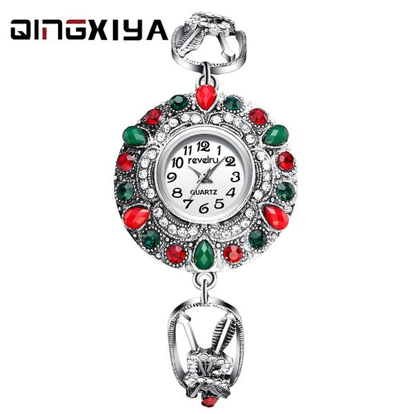 

wristwatches 2021 diamond watch women quartz watches ladies creative steel women's bracelet female clock relogio feminino, Slivery;brown