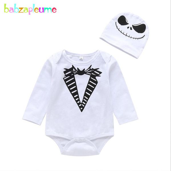 

2piece baby outfits halloween costume cartoon print long sleeve jumpsuit newborn boys bodysuit+hats toddler fall clothes 1911-1, Blue