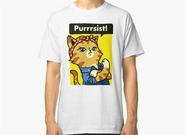 

new purrrsist men's t-shirt size s-5xl custom special print tee shirt