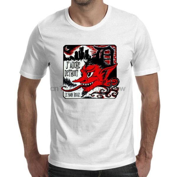 

nain rouge of detroit logo white t-shirt size s-5xl