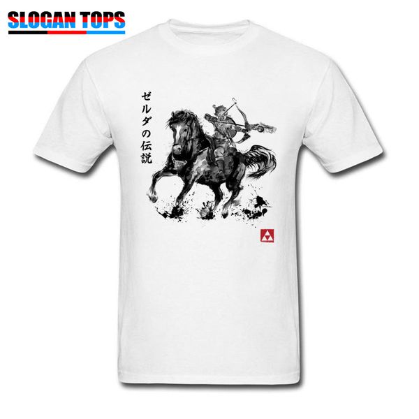 

legend of zelda tshirt men wild hunter sumi-e crewneck t-shirts labor day t shirt short sleeve cotton custom game clothes