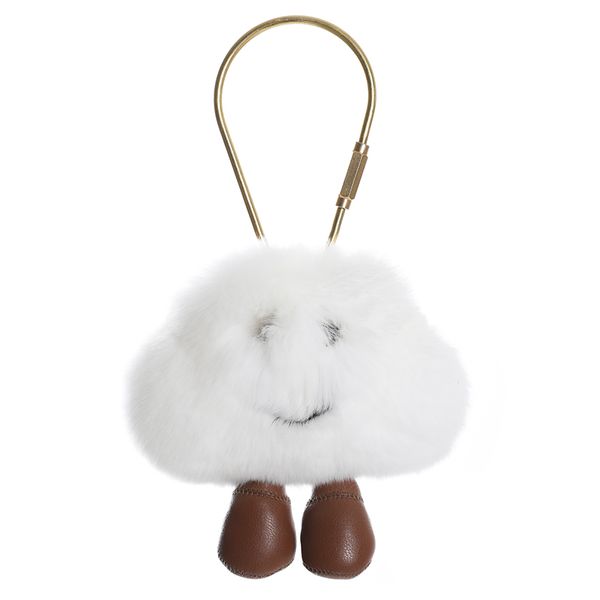 

backpack key-chain shoulder-bag accessories rex fur pendant clouds girls fashion cute gift, Silver