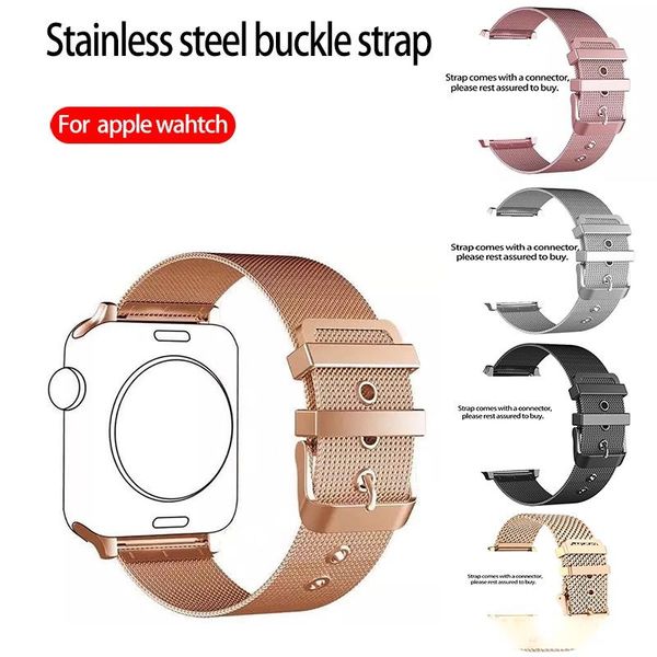 

for apple watch iwatch band 42mm 38mm stainless steel buckle watch couple models milan steel strap