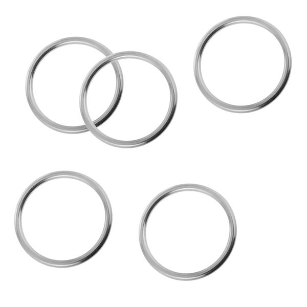 

5 pieces marine 304 stainless steel o rings circle craft webbing boat 3mm thick 25mm inner dia