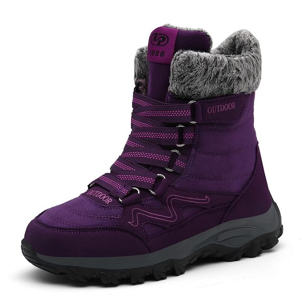 

открытый случайные женщины снега сапоги платформа сапоги зимние толстые плюша водонепроницаемый non-slip женская мода зимняя обувь теплый ме, Black