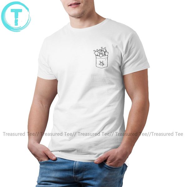 

банни футболка кролики футболка streetwear плюс размер tee shirt высокий мужчина короткие рукава печать tshirt