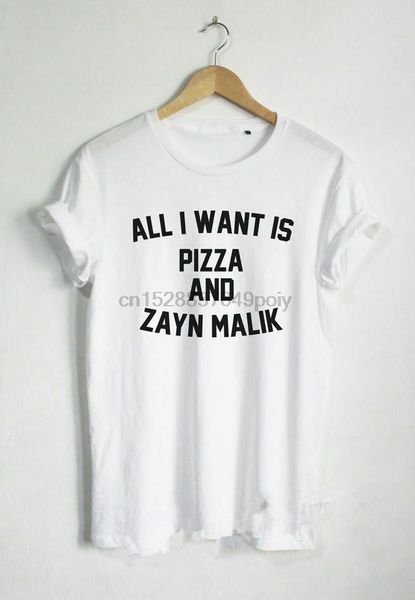 

all i want is pizza и зайн малик белая футболка