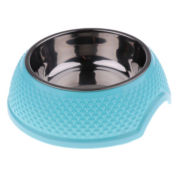 

многоцветный anti-skid нержавеющей стали cat dog food water bowl pet feeding tool