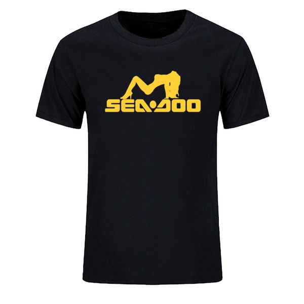 

summer new men classics sea doo seadoo moto s black funny graphic o neck short sleeve cotton t shirt