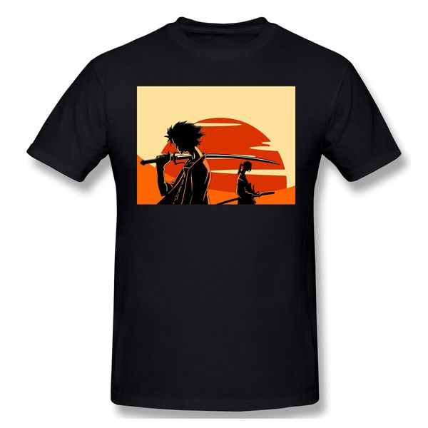 

t shirts men samurai champloo goodies t-shirt father day 100% cotton clothing samurai champloo pure cotton tees