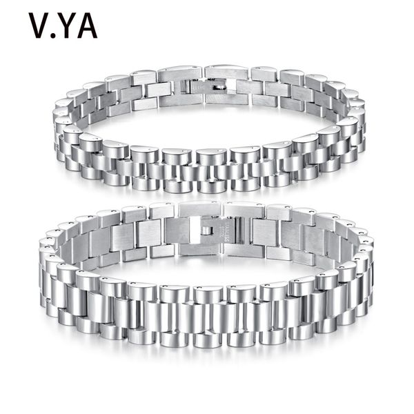 

link, chain v.ya sliver color titanium steel men's bracelets stainless bracelet female classic, Black