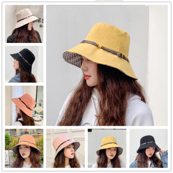 

новая пряжка пояса вс hat женщины весна осень бассейна hat зонт леди модные решетчатые рыболова шляпы летний женский открытый шапки, Blue;gray