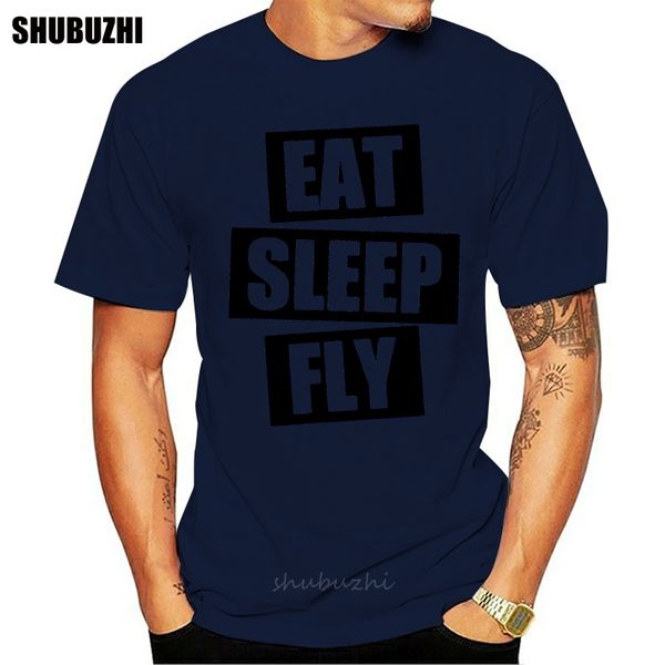 

летние мужчины короткий рукав футболки eat sleep fly пилот жизни erery день печать человек хлопка тенниски одежды