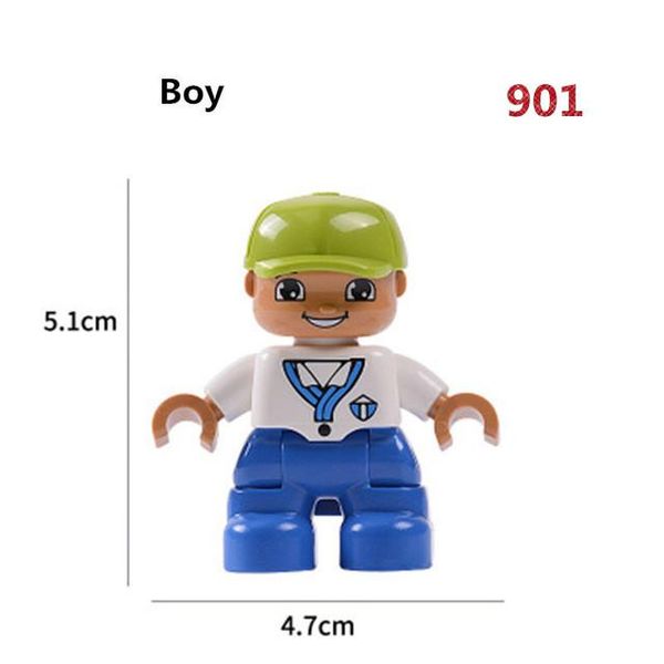 

baby building birthday blocks with for kids toys compatible big gift single figures sale children size duploed character family qylzma