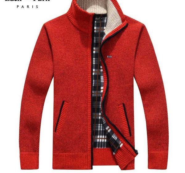 

2020 new sweater men eden park autumn winter sweatercoats male thick mens sweater jackets casual zipper knitwear size003, White;black
