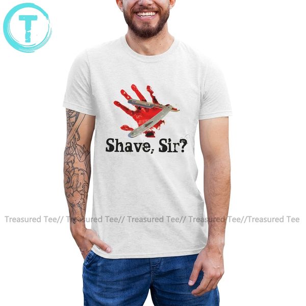 

sweeney todd футболка бритье сэр футболка бич печать футболочку 6xl мужской хлопок смешные короткие рукава футболка