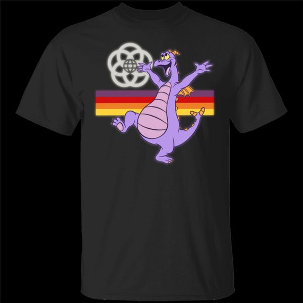 

men's retro 80's figment at epcot black t-shirt m-xxxl tee shirt teenage pop top