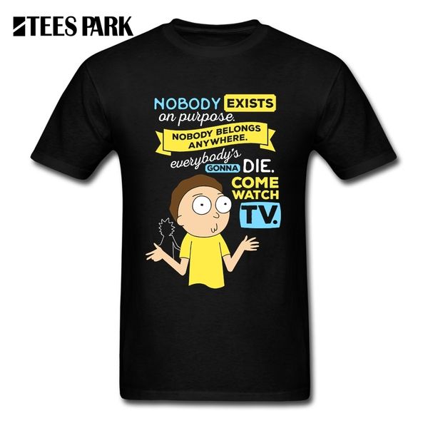

men's funny morty come watch tv t-shirts boy summer fashion man t-shirt male cotton short sleeve shirts geek man tee shirt