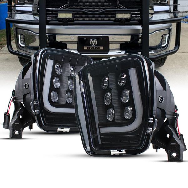 

for dodge led fog lights drl clear lens spot flood driving fog lamps l-type drl replacement for dodge 1500 2013-2020