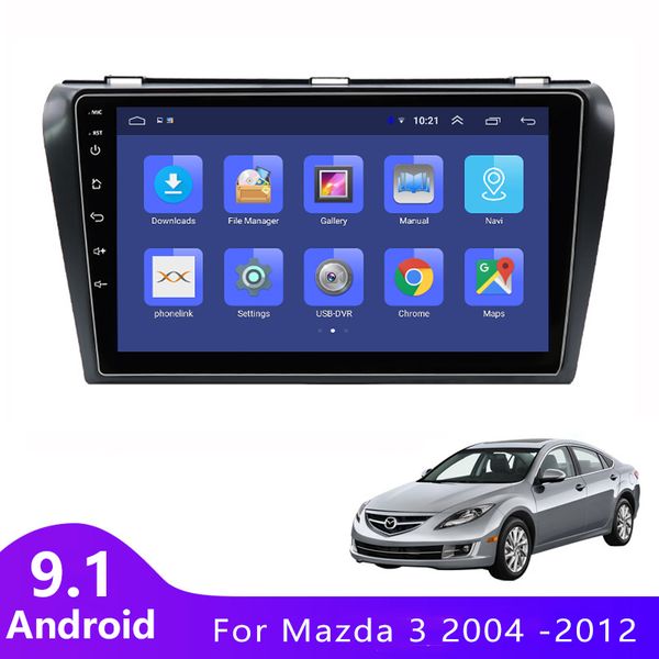 

for 3 2004 -2012 2din car radio android 9.1 multimedia player autoradio 9'' touch screen gps wifi bluetooth fm auto audio