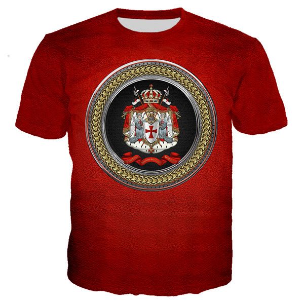 

knights templar military camiseta hombre 5xl 3d print shirts horror plus size horror men clothing