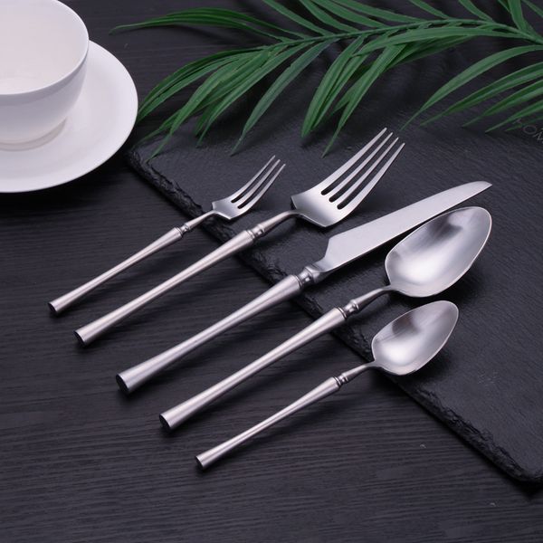 

flatware sets 20pcs cutlery set 304 stainless steel table knife spoon dinner fork matte tableware