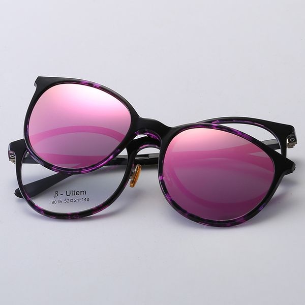 

tr90 polarized clip on sunglasses women vintage clips sun glasses woman retro pink round sunglass female shades for women uv400, White;black