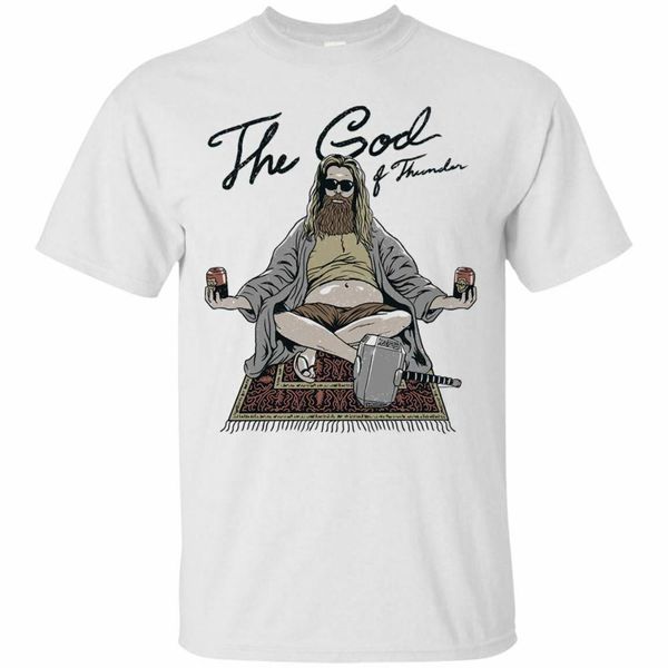 

the god of thunder thor funny t-shirt 2019 beer belly endgame men's white printed men homme summer make t shirts