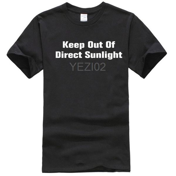 

keep out of direct sunlight geek funny mens loose fit cotton t-shirt