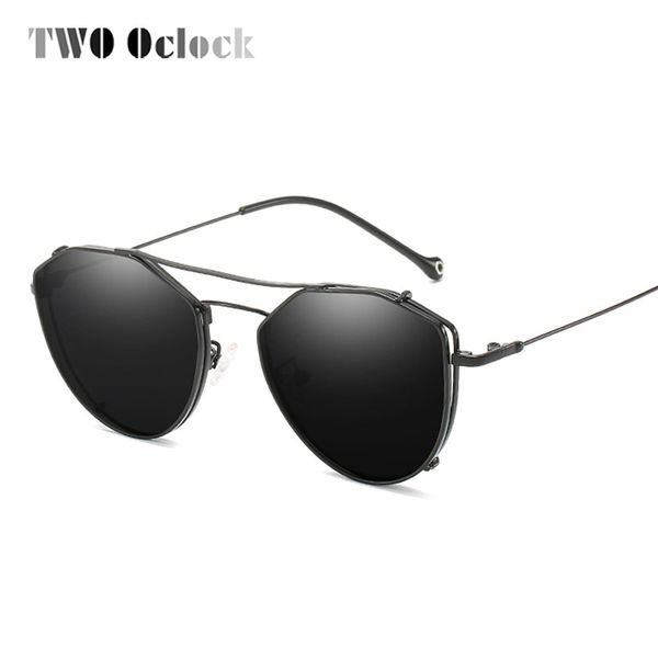 

two oclock prescription sunglasses myopia ladies clip on glasses polar optics metal frame for nearsighted myopia z17187, White;black
