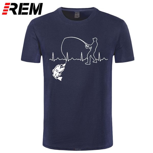 

funny summer style eat sleep fishing heartbeat t shirt men joke short sleeve cotton fisherman fish t-shirt