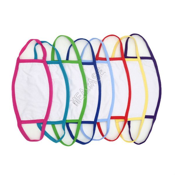 

diy plain face mask adults kids colored border masks with pm2.5 filter slot christmas masks reusable blank sublimation facemask d92501