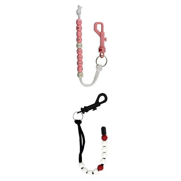 

2pcs professional beaded golf stroke scounter keeper bracelet with clip