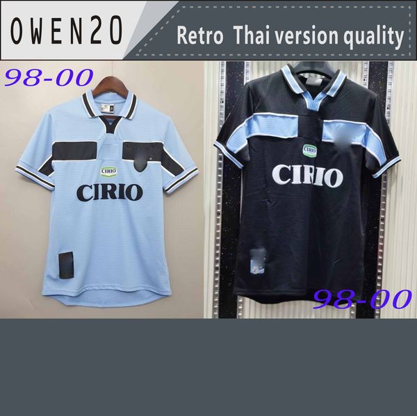 

retro classic 1989 1998 1991 1992 1999 2000 2001 lazio soccer jerseys nedved simeone salas gascoigne home away retro football shirt, Black;yellow