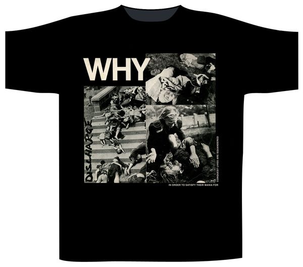 

discharge 'why' t-shirt - neuf et officiel fashion men and woman t shirt men short sleeve tee