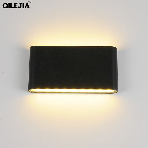 

6w/12w led outdoor wall lamps waterproof white /black lamp indoor led stair light corridor lighting for bedside lights fixtures