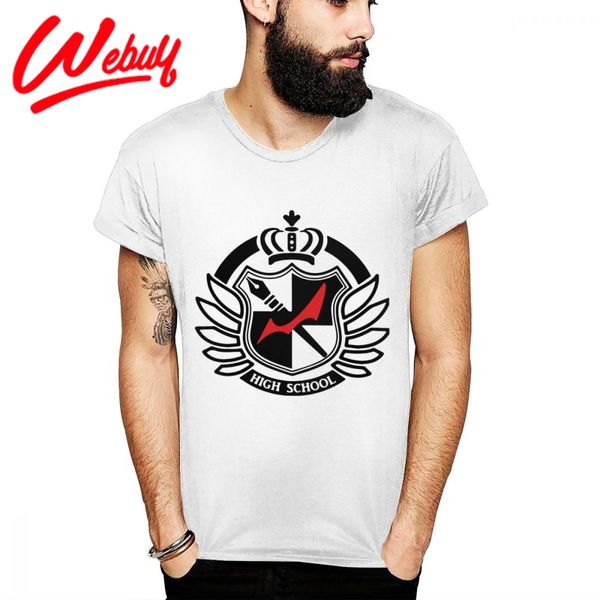 

round collar hope's peak academy hope danganronpa vintage t-shirt graphic pure cotton tee shirt s-6xl