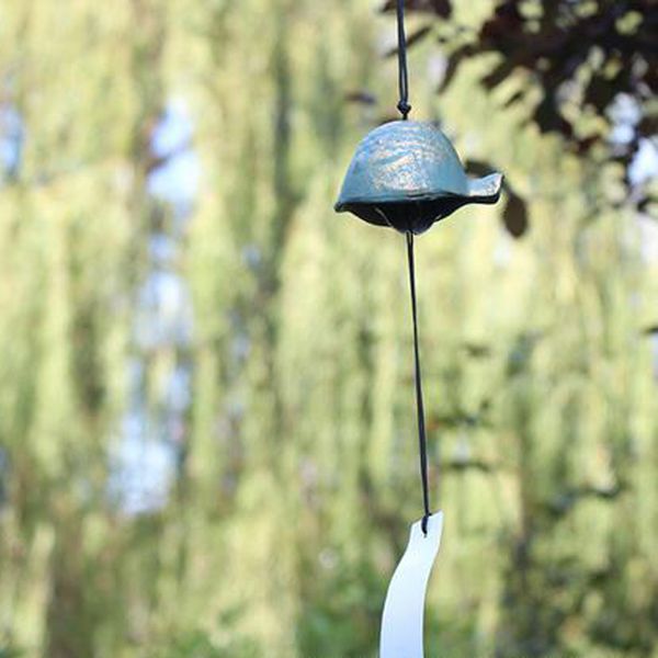 

японский малый рыба furin уиндчайм чугунные храм сад домашний декор