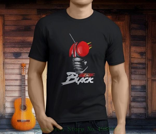 

new tokusatsu kamen rider black men's black t shirt size s - 3xl kawaii cartoon funny fashion