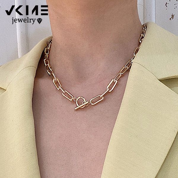 

chokers simple chain necklace, Golden;silver